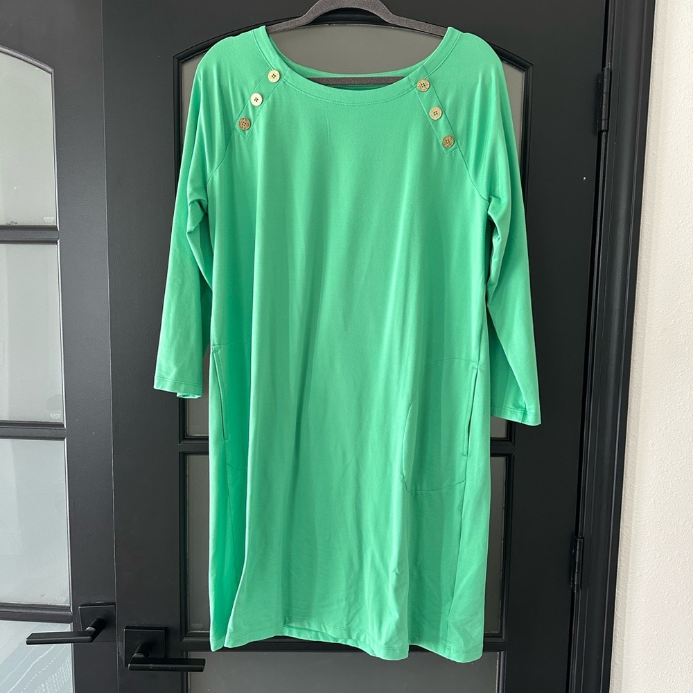 Lilly Pulitzer UPF 50+ Kaelin Shift Dress in Spearmint Green
